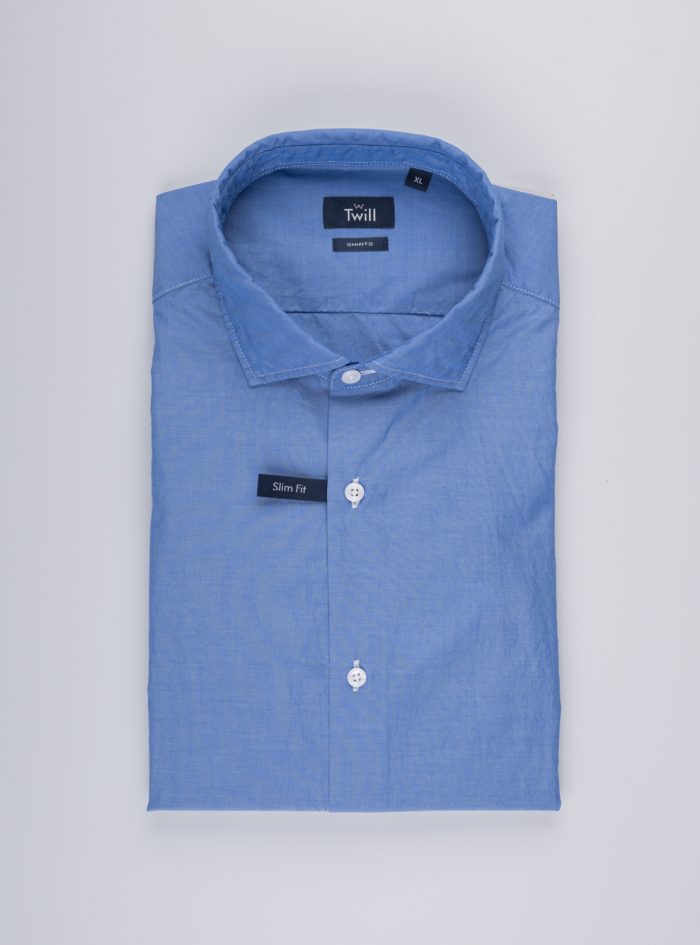 Positano Denim Chambray Slim Fit Sport Πουκάμισο Μ.Μ