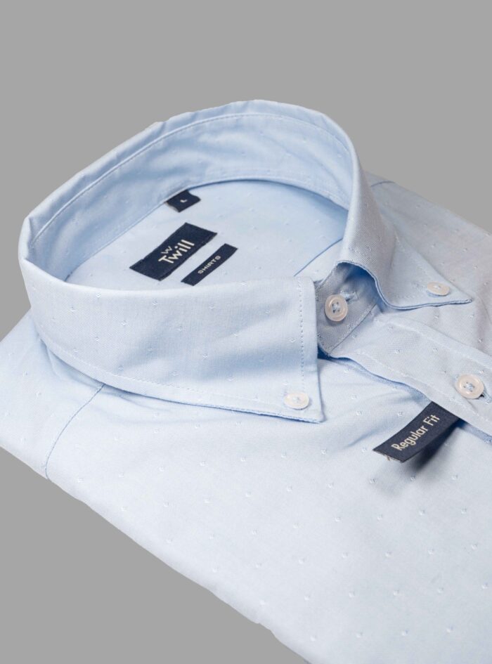 Button Down Sport Πουκάμισο Μ.Μ — Poplin, Σιελ Ανοιχτό, Μονόχρωμο